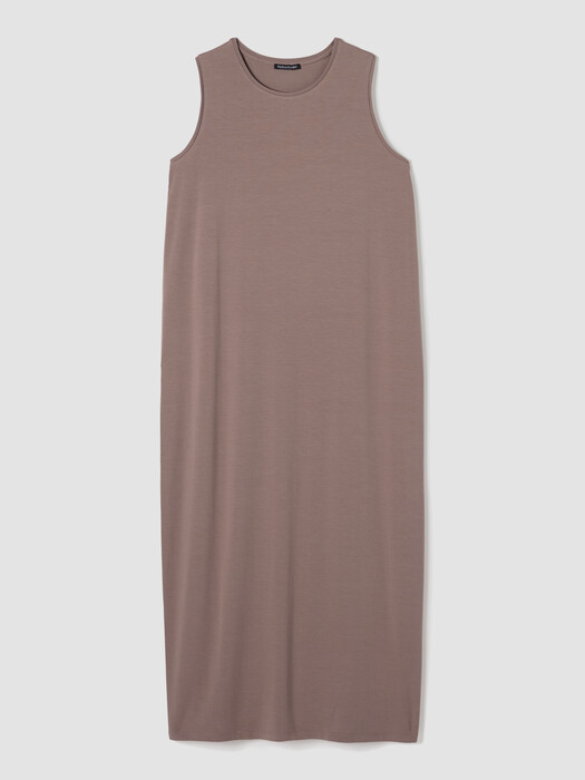 Stretch Jersey Knit Round Neck Dress