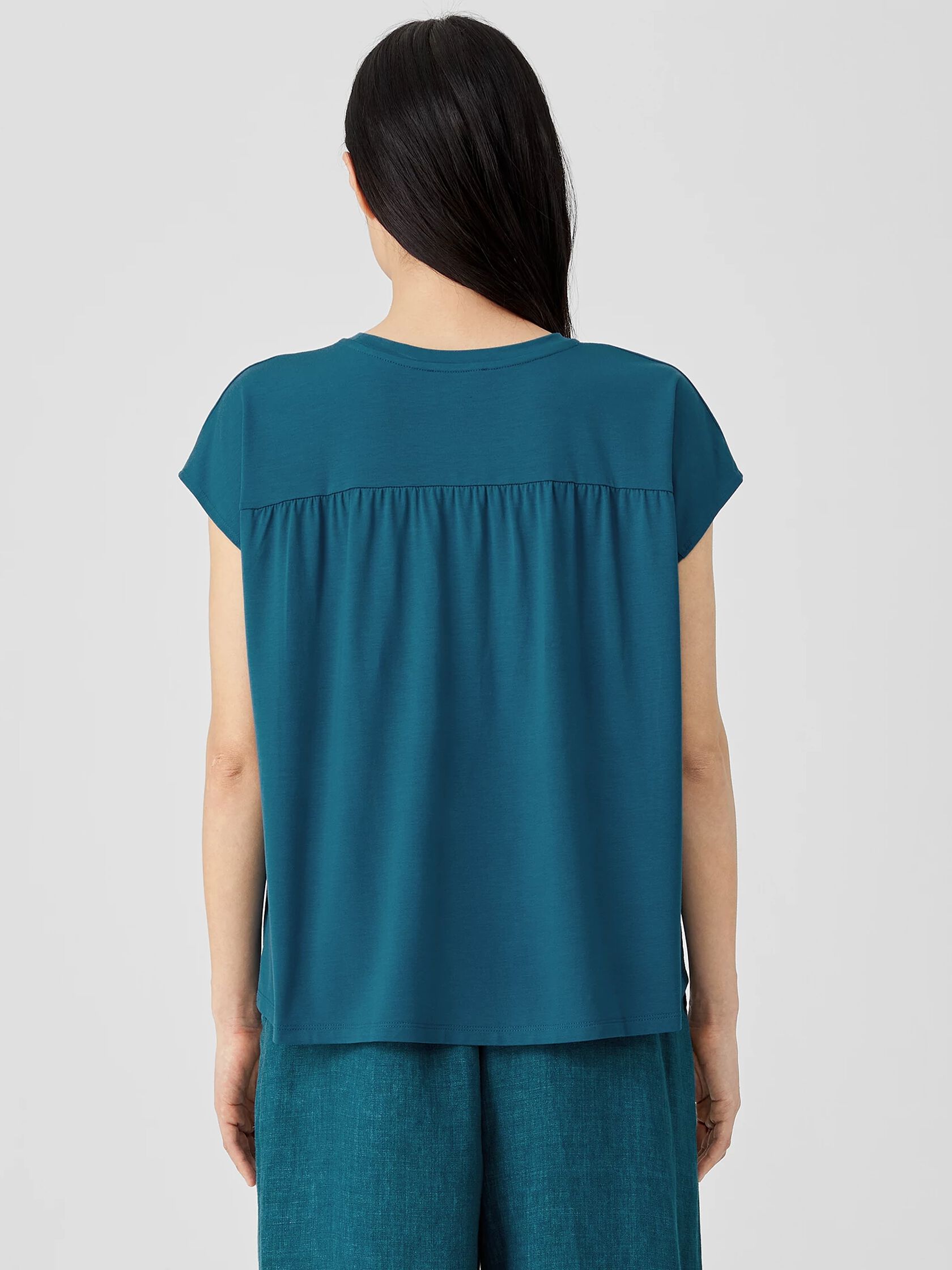 Fine Jersey Shirred-Back Top