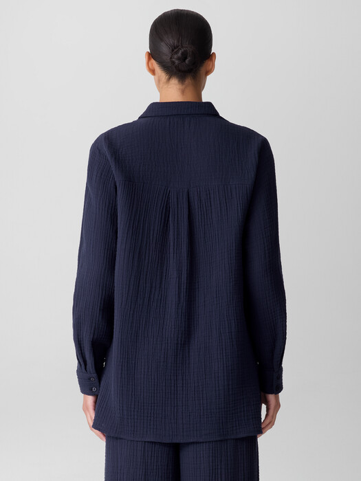 Organic Cotton Lofty Gauze Classic Collar Shirt
