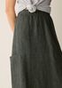 Washed Organic Linen D&eacute;lav&eacute; Cargo Skirt