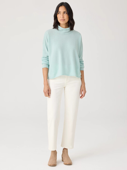 Italian Cashmere Scrunch Neck Top