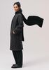 Curly Alpaca Wool Blend Round Neck Coat