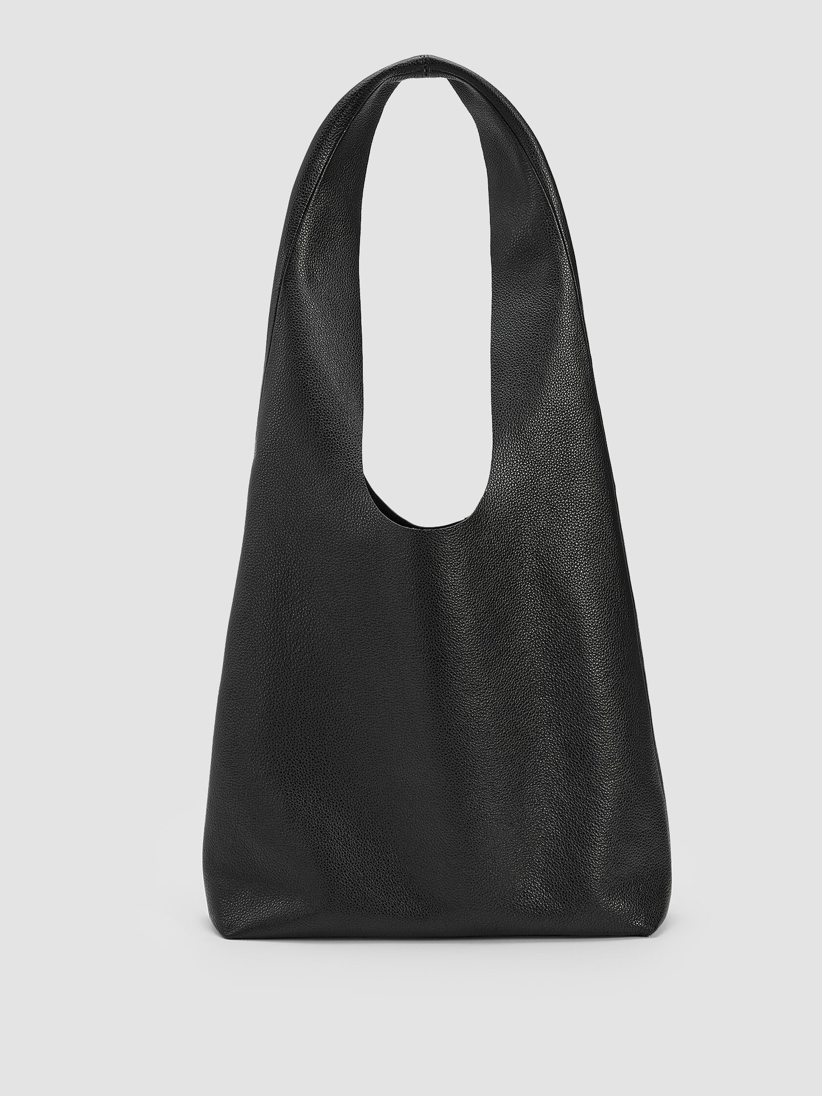 Textured Italian Leather Shopper Tote