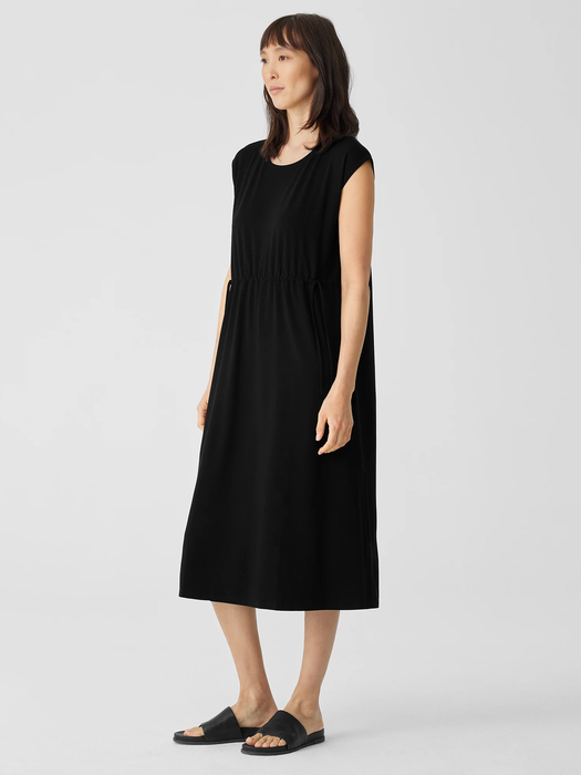 Fine Jersey Jewel Neck Dress