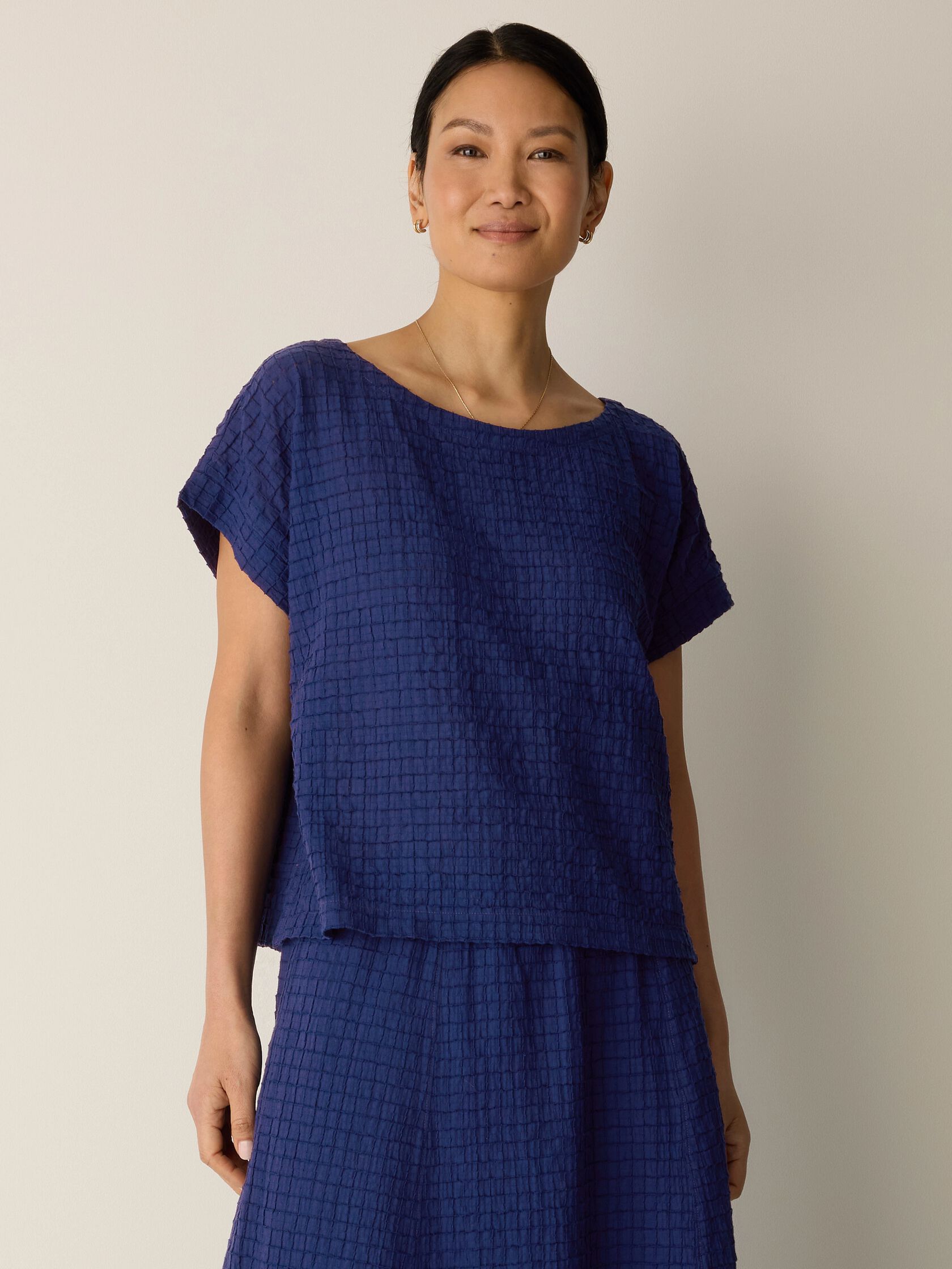 Organic Cotton Voile Box Square Top