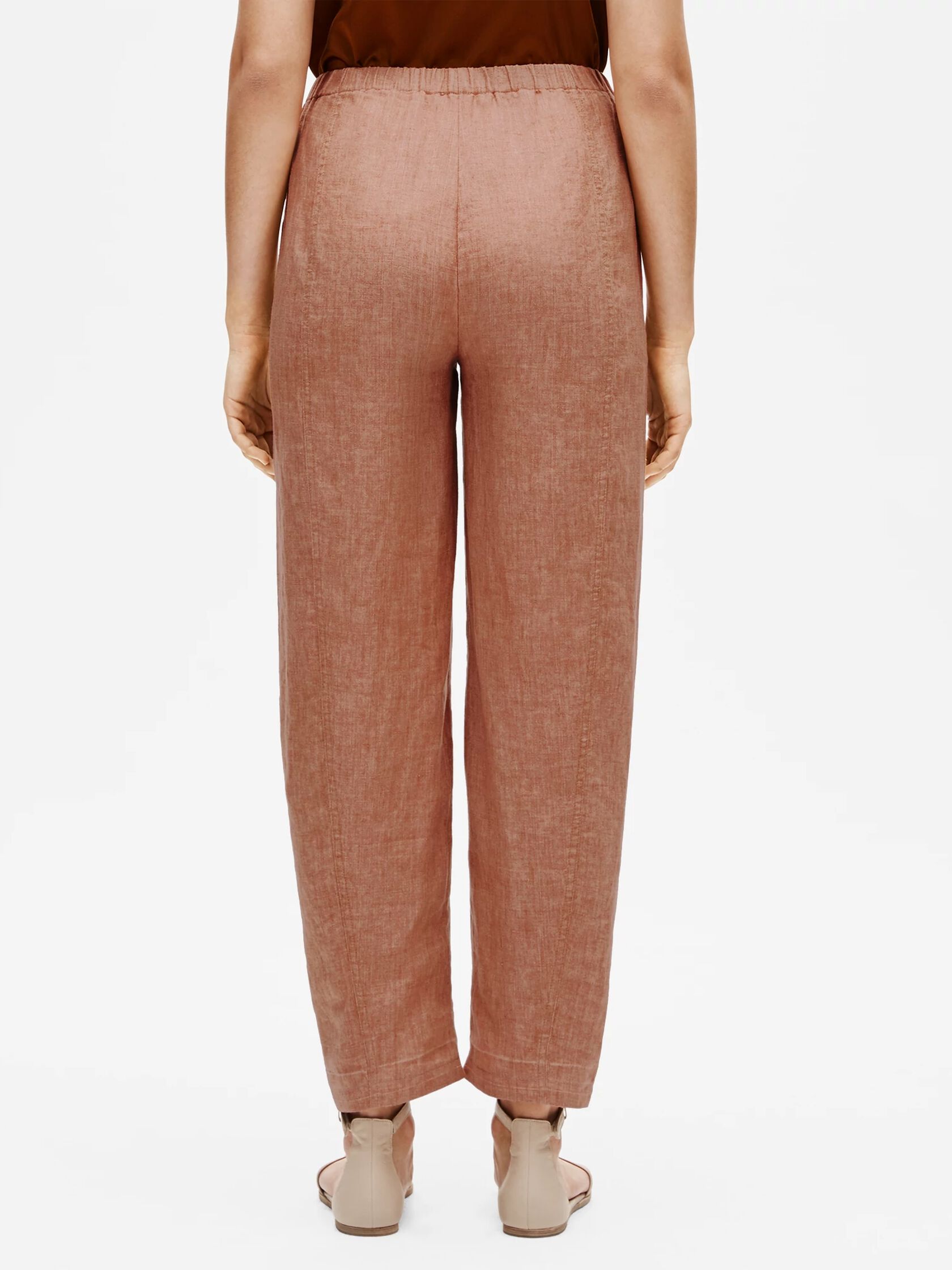 Washed Organic Linen Delave Lantern Pant