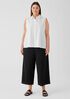Washed Organic Cotton Poplin Sleeveless Shirt
