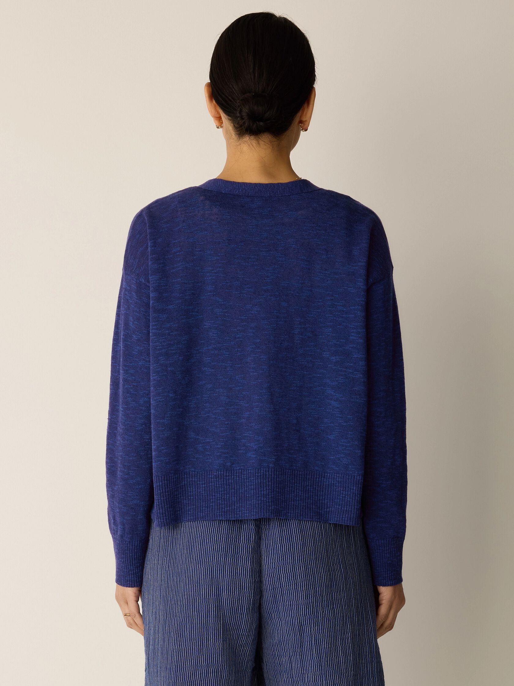 Organic Linen Cotton Slub Slouchy Cardigan