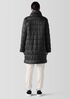 Eggshell Recycled Nylon Stand Collar Coat