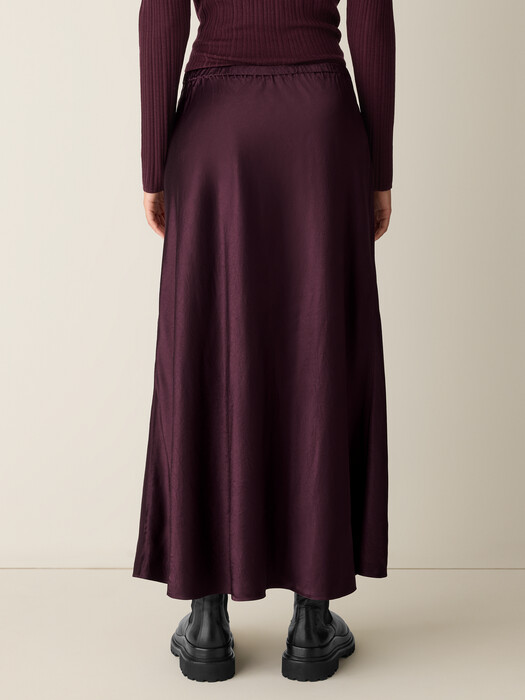 Textured Satin Slip Skirt