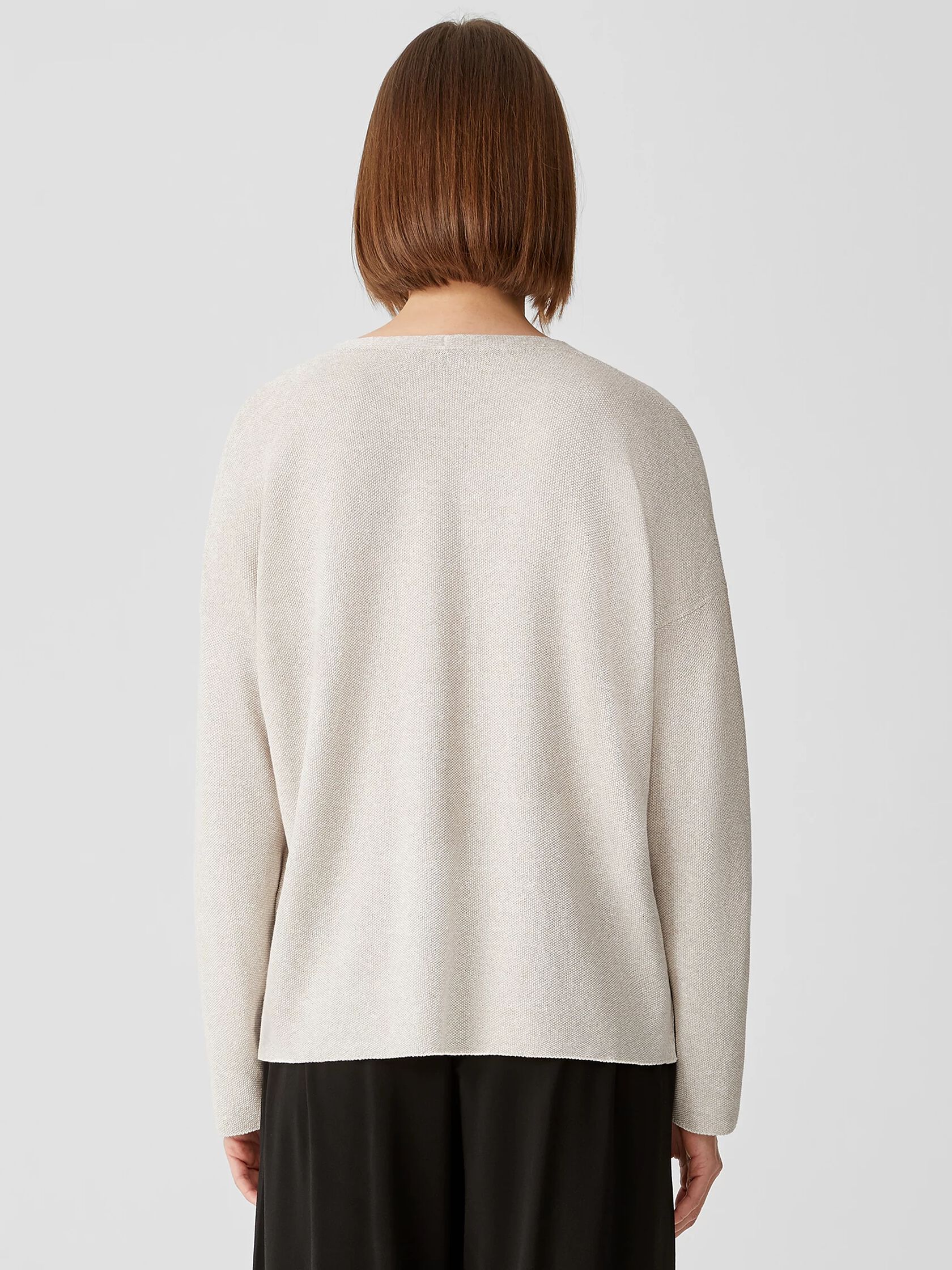 Organic Linen Cotton Twist V-Neck Top
