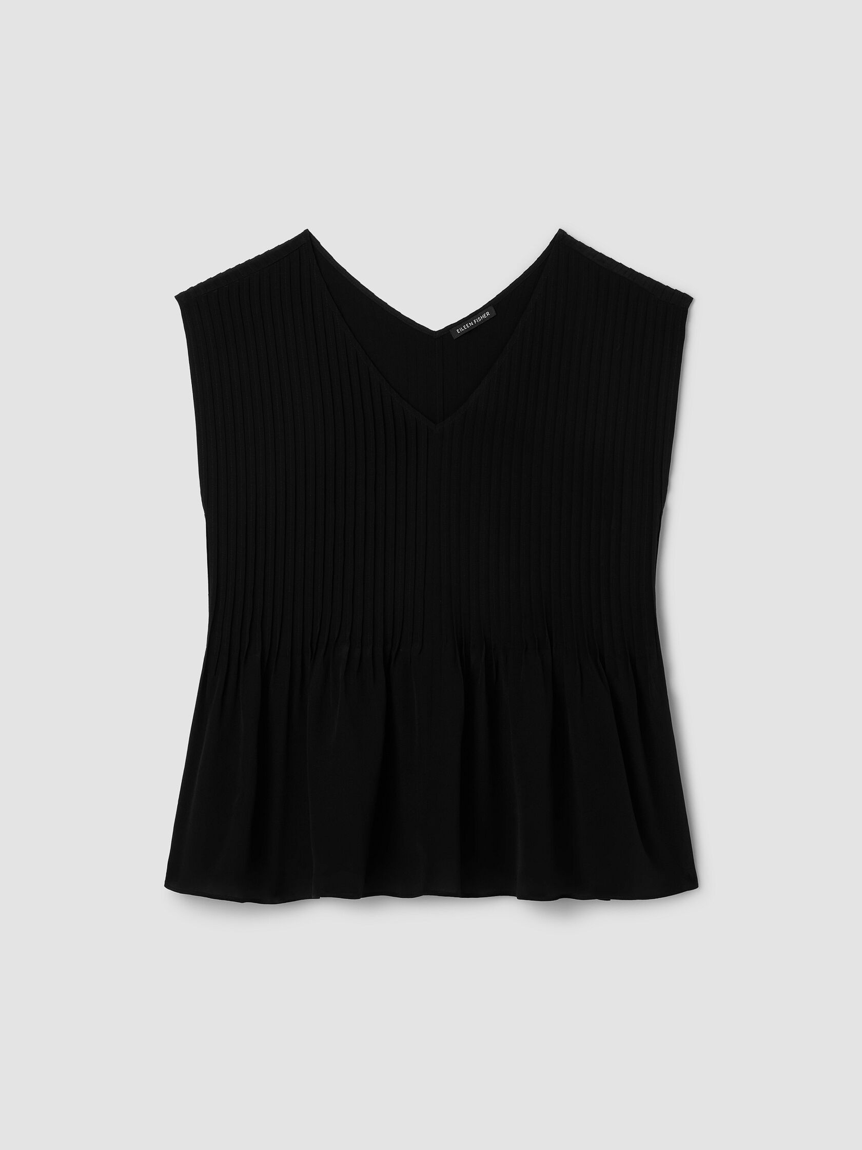 Silk Crepe de Chine V-Neck Top