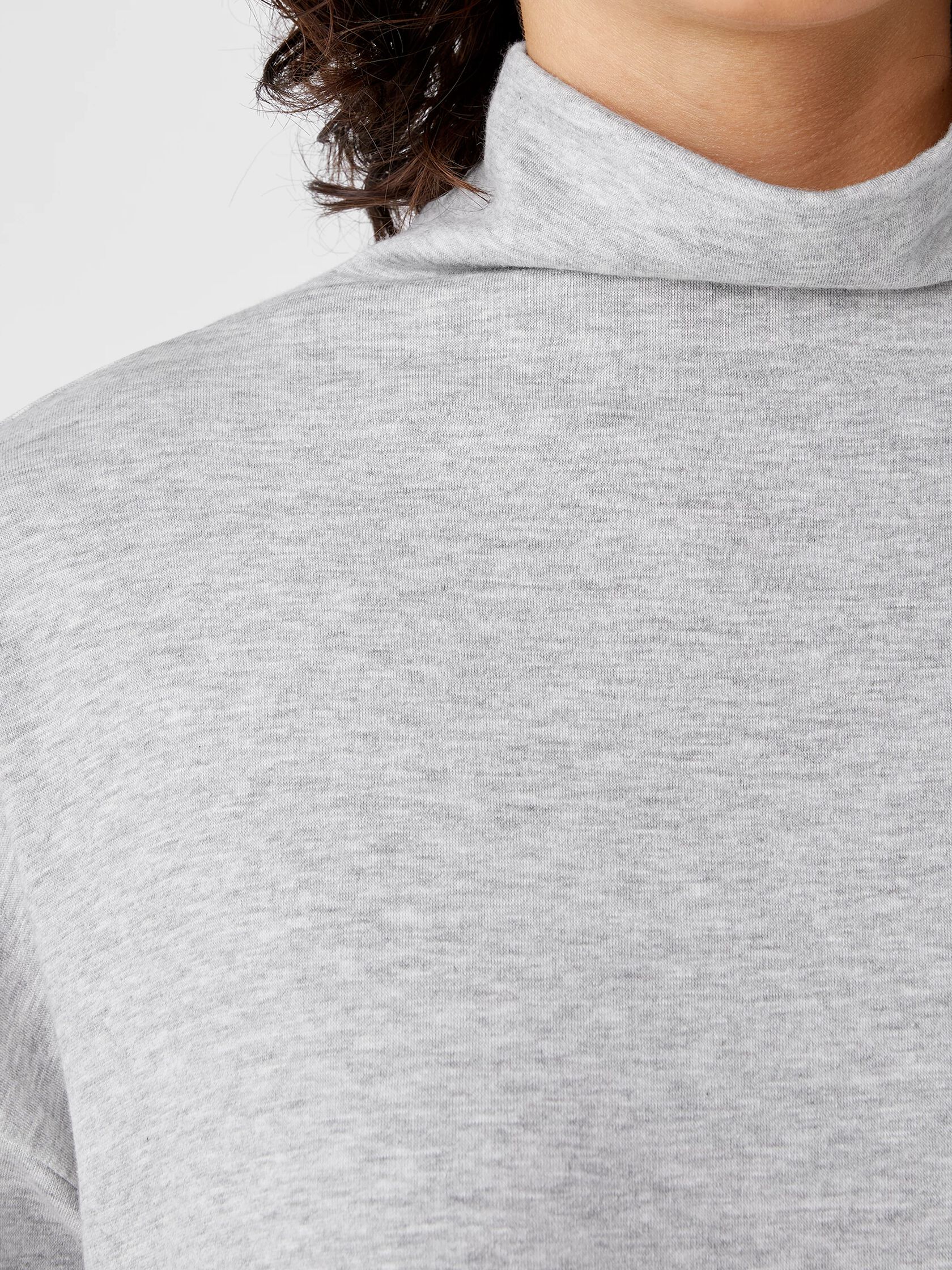 Cozy Brushed Terry Funnel Neck Top