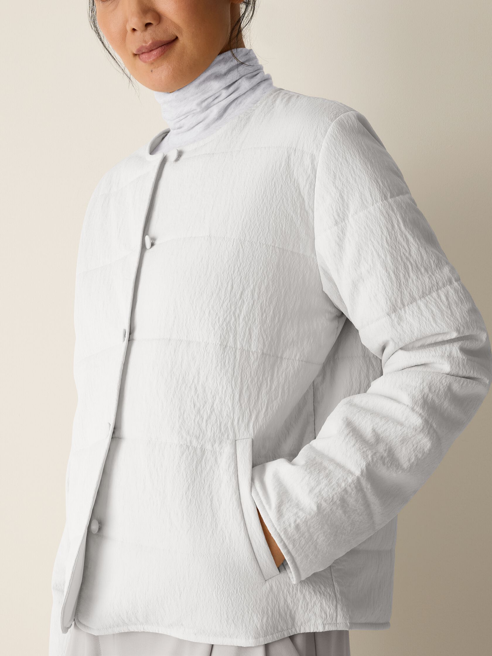 Silk Nylon Quilted Jacket