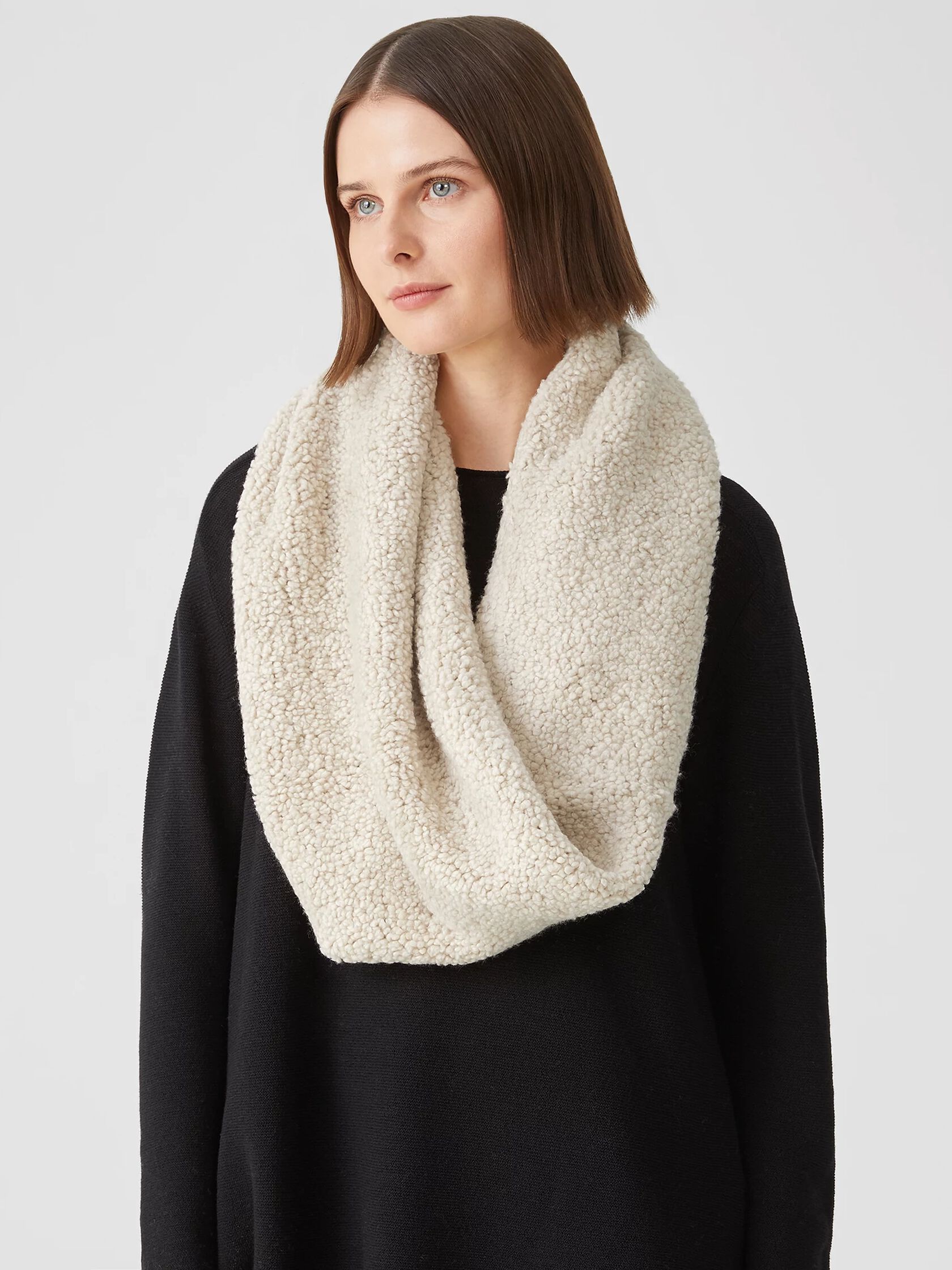 Knit Fur Infinity Scarf