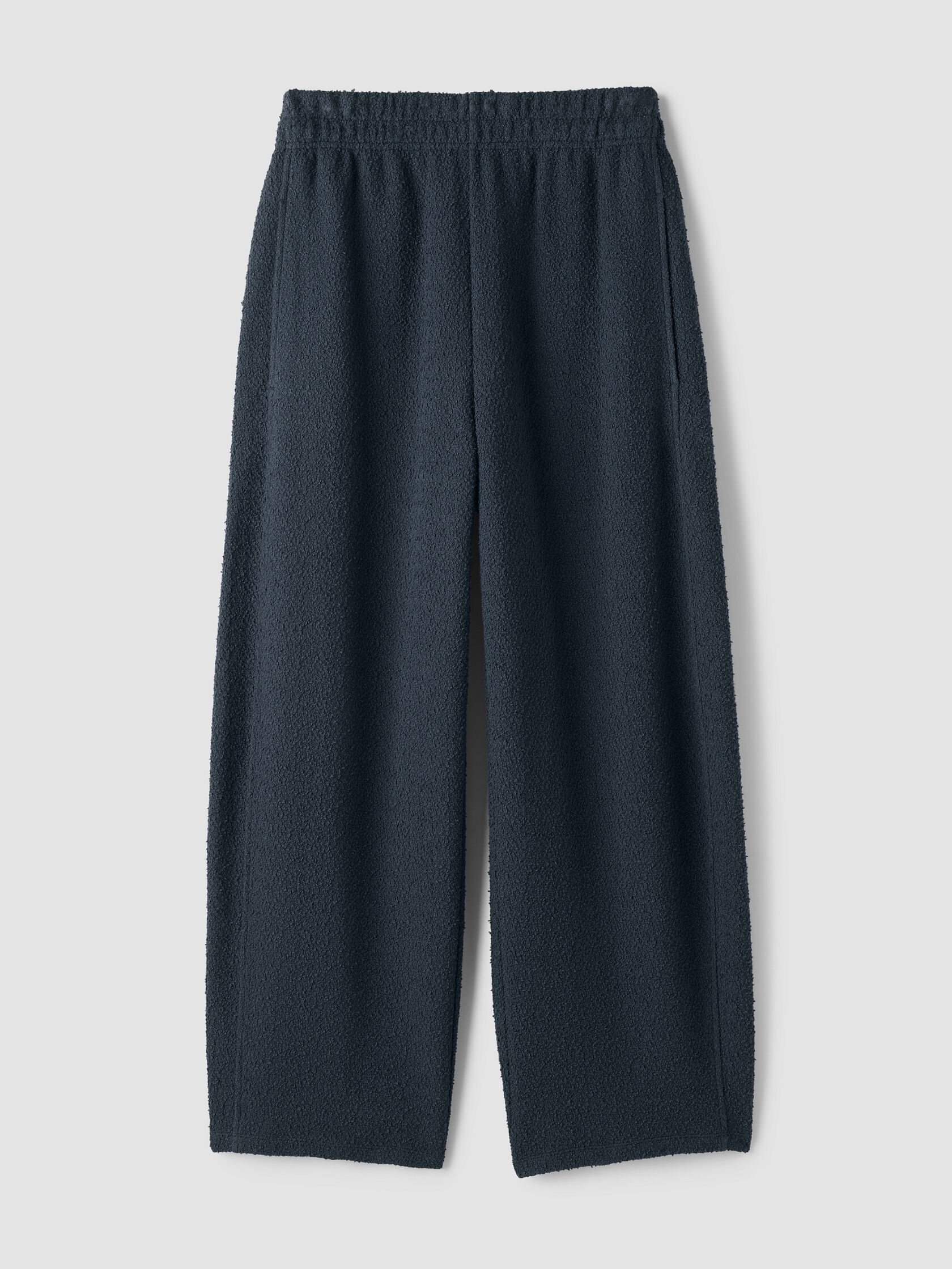 Organic Cotton Boucle Knit Barrel Pant