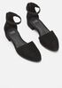 Hutton Suede Ankle Strap Flat