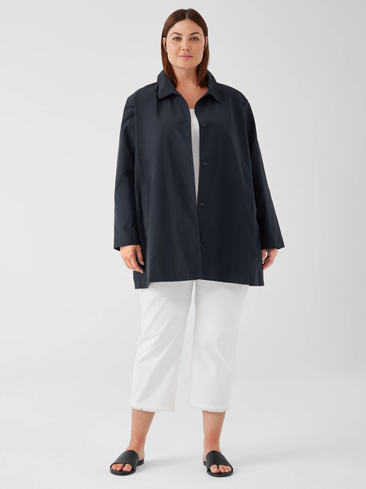 Light Cotton Nylon Car Coat | EILEEN FISHER