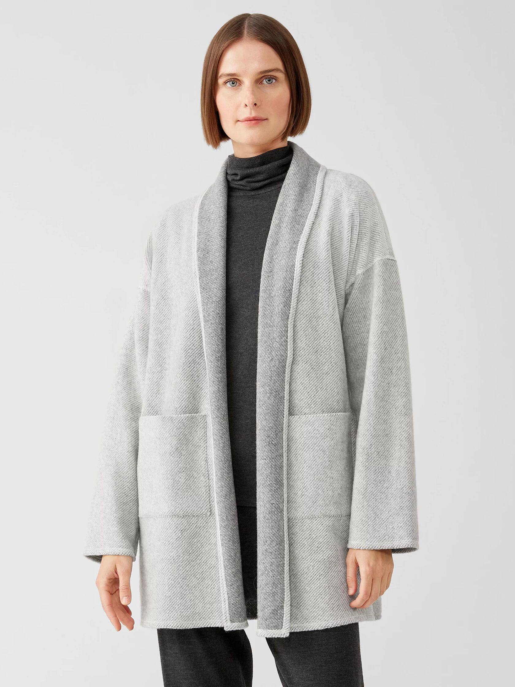 Organic Cotton Wool Fleece Reversible Jacket | EILEEN FISHER