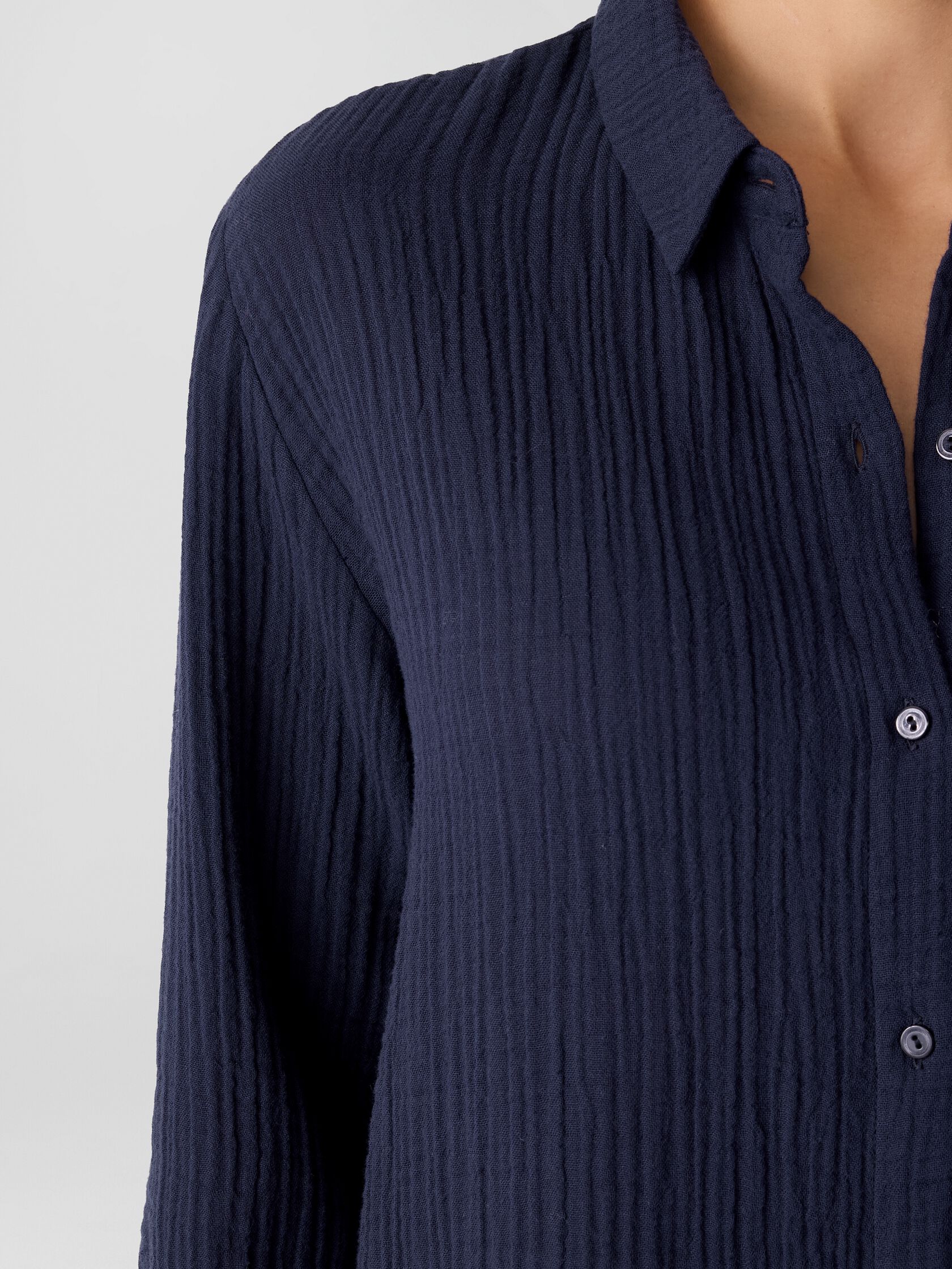 Organic Cotton Lofty Gauze Classic Collar Shirt