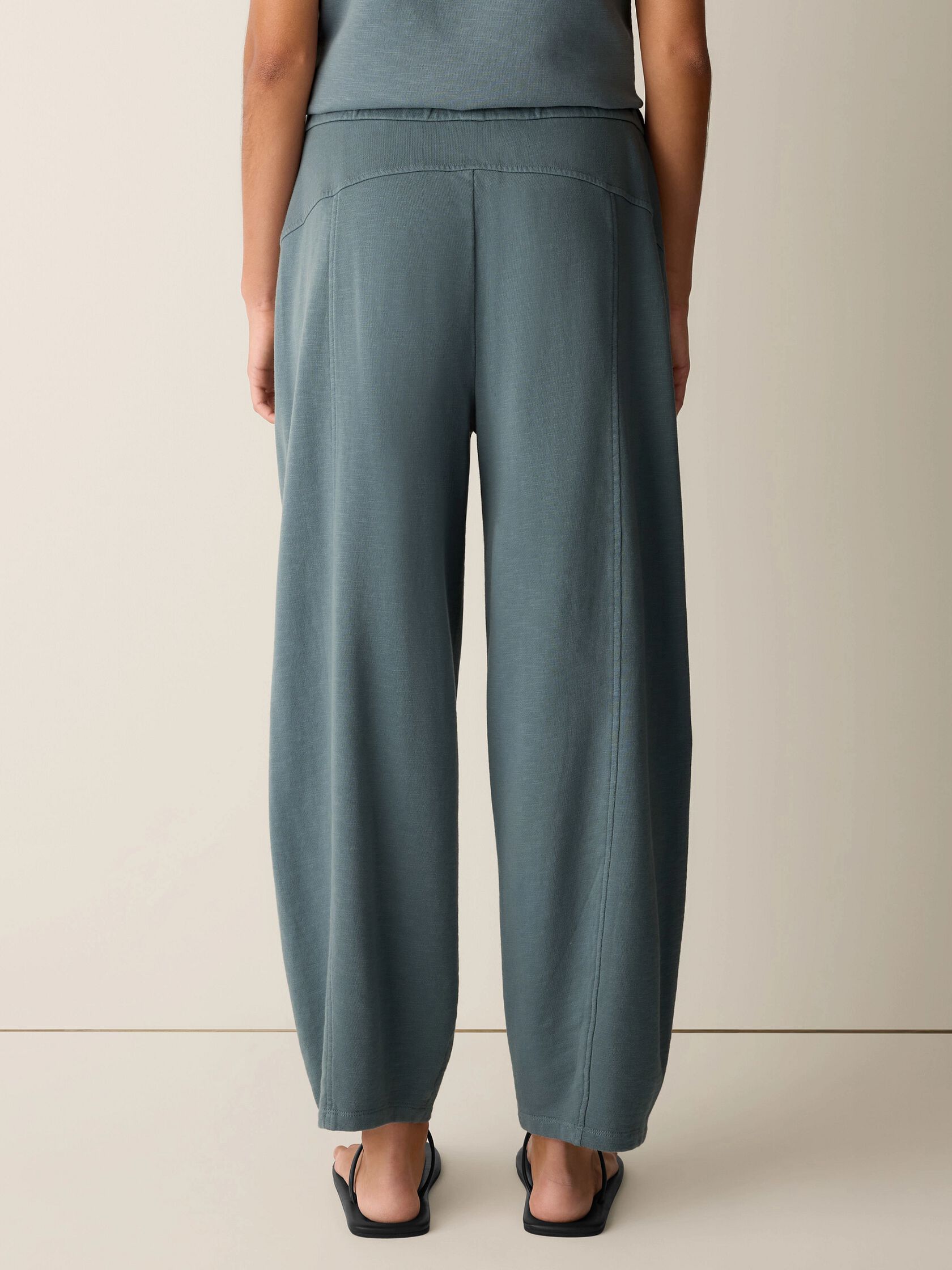 Garment-Dyed Organic Cotton Terry Lantern Pant