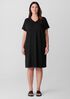 Organic Cotton Slubby Jersey V-Neck Dress