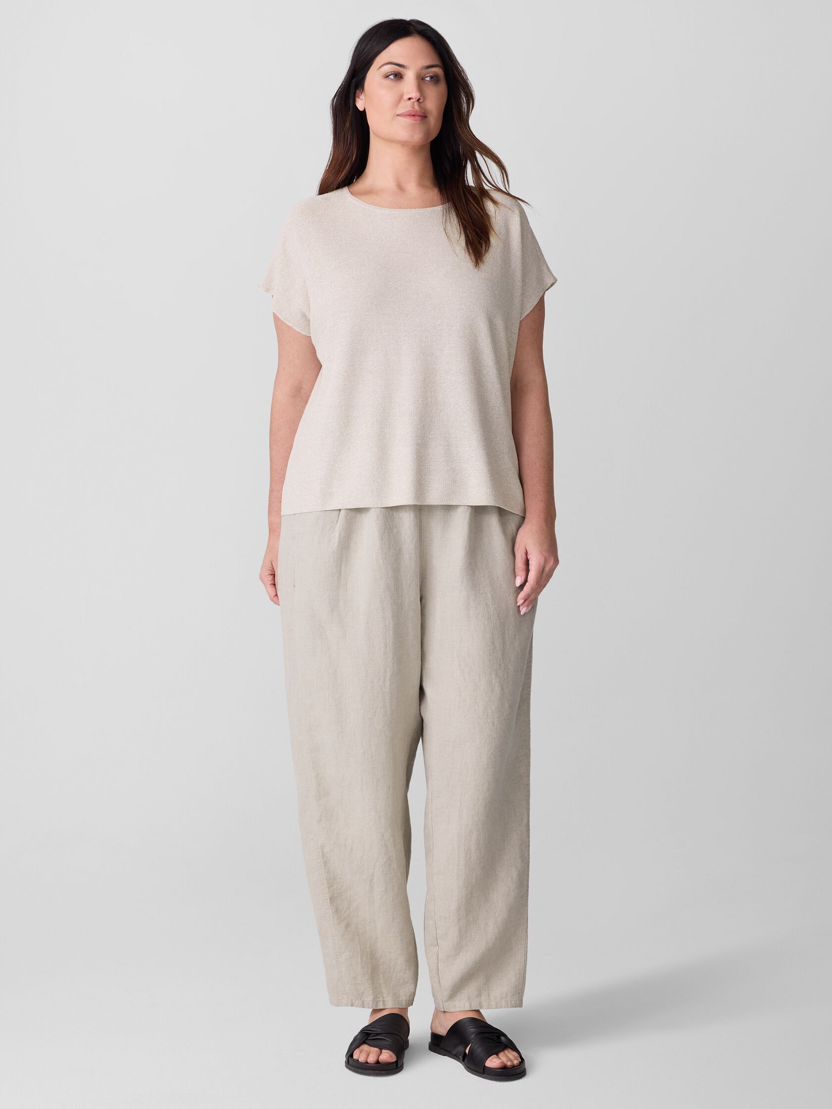 Organic Linen Cotton Square Top