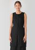 Organic Linen Round Neck Long Vest