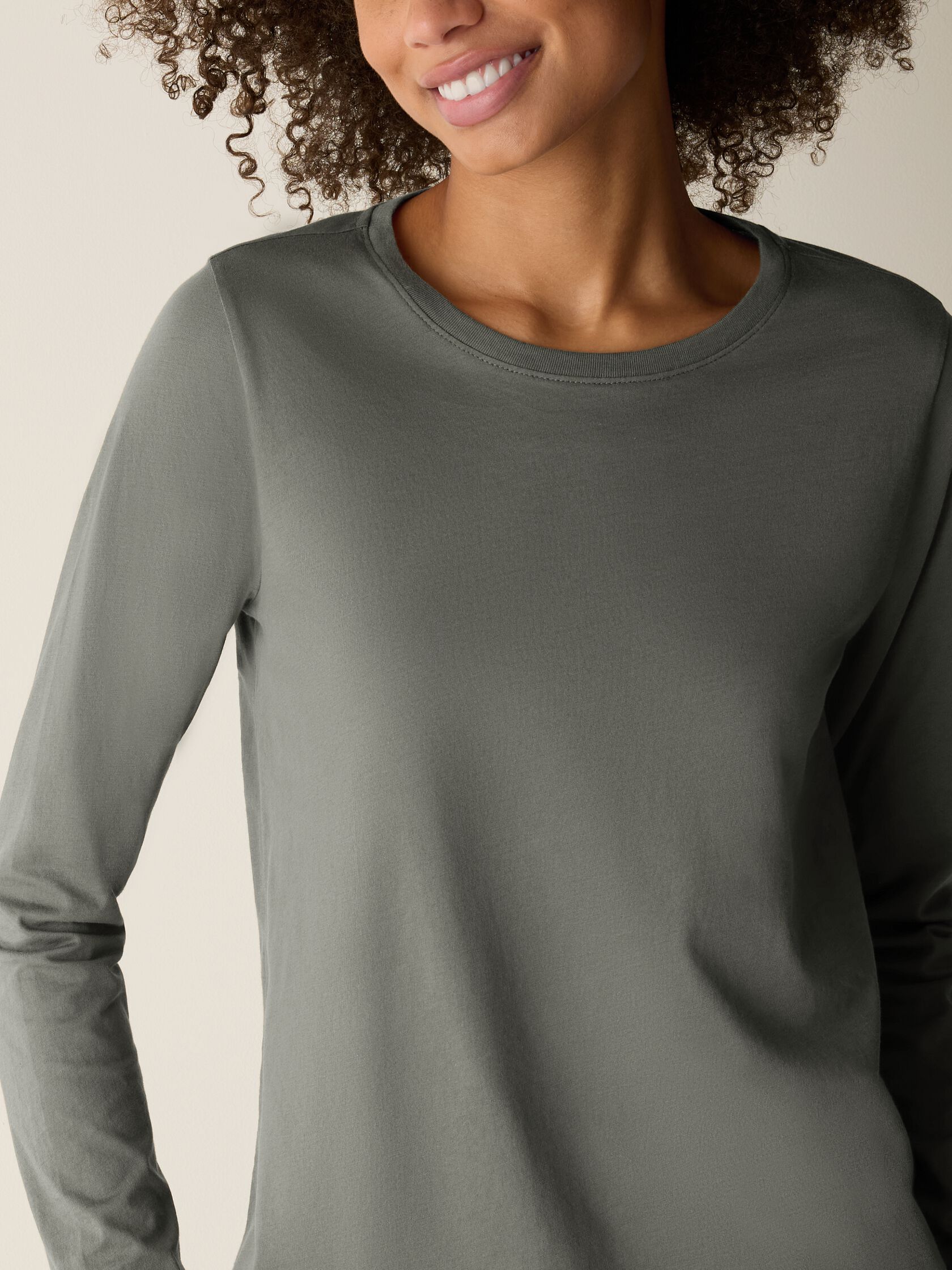 Organic Pima Cotton Jersey Long-Sleeve Tee