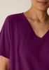 Organic Cotton Slubby Jersey V-Neck Tee