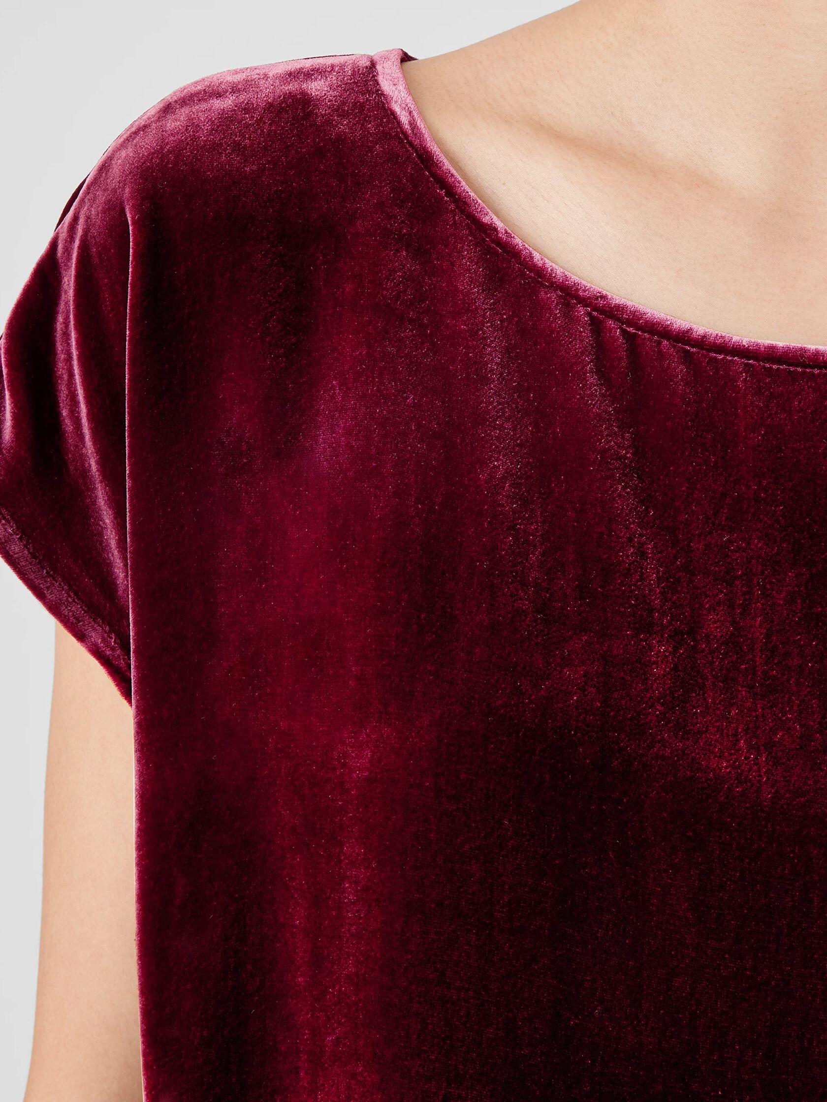 Velvet Ballet Neck Square Top