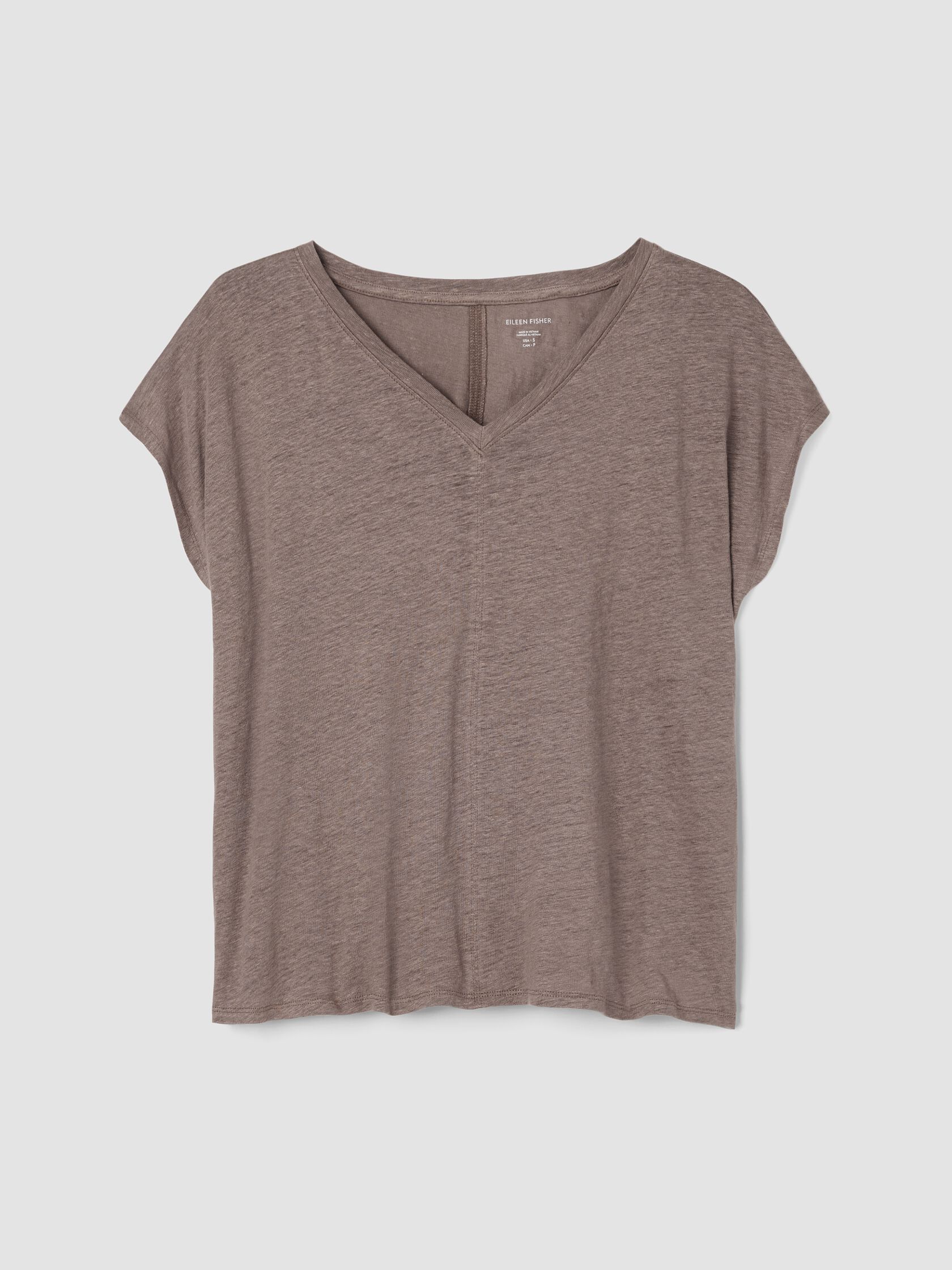 Organic Linen Jersey V-Neck Tee