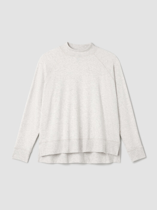 Cozy Brushed Terry Hug Mock Neck Top