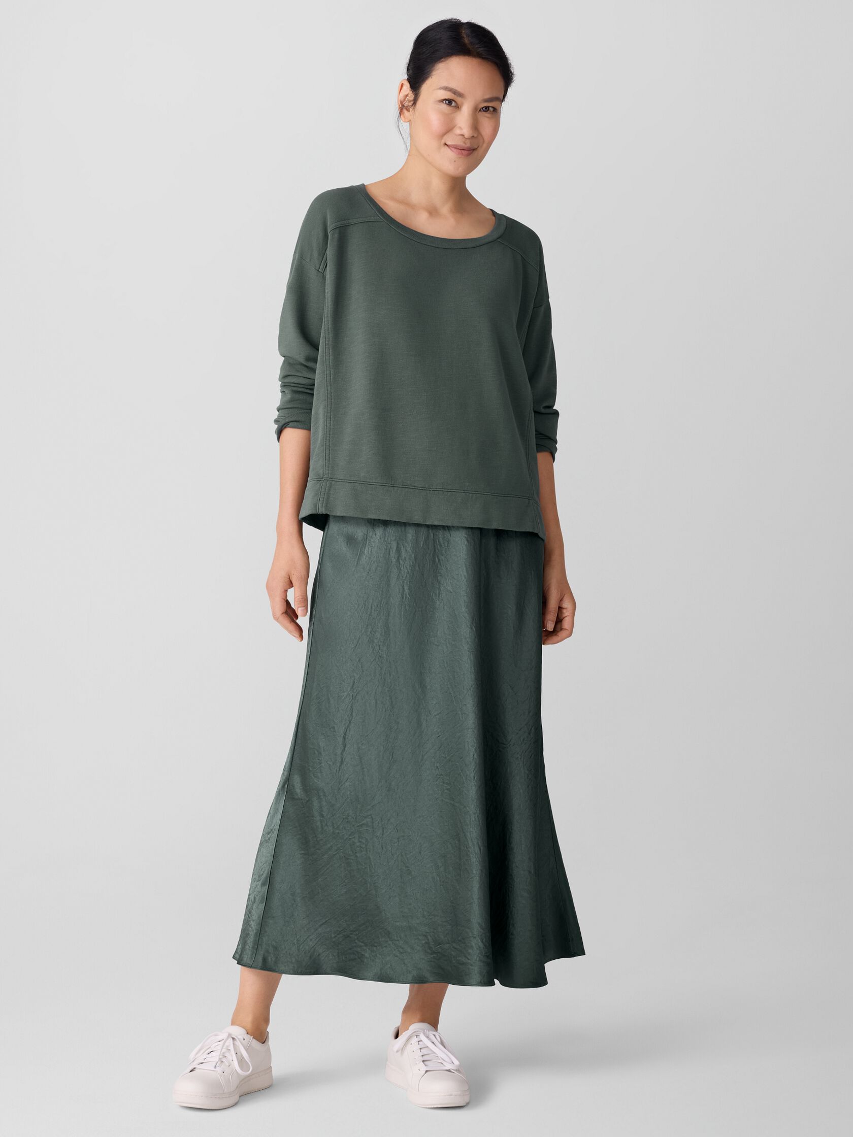 Garment-Dyed Organic Cotton Terry Box-Top