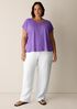 Organic Linen Jersey V-Neck Tee