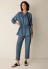 Washable Stretch Crepe Cuffed Pant