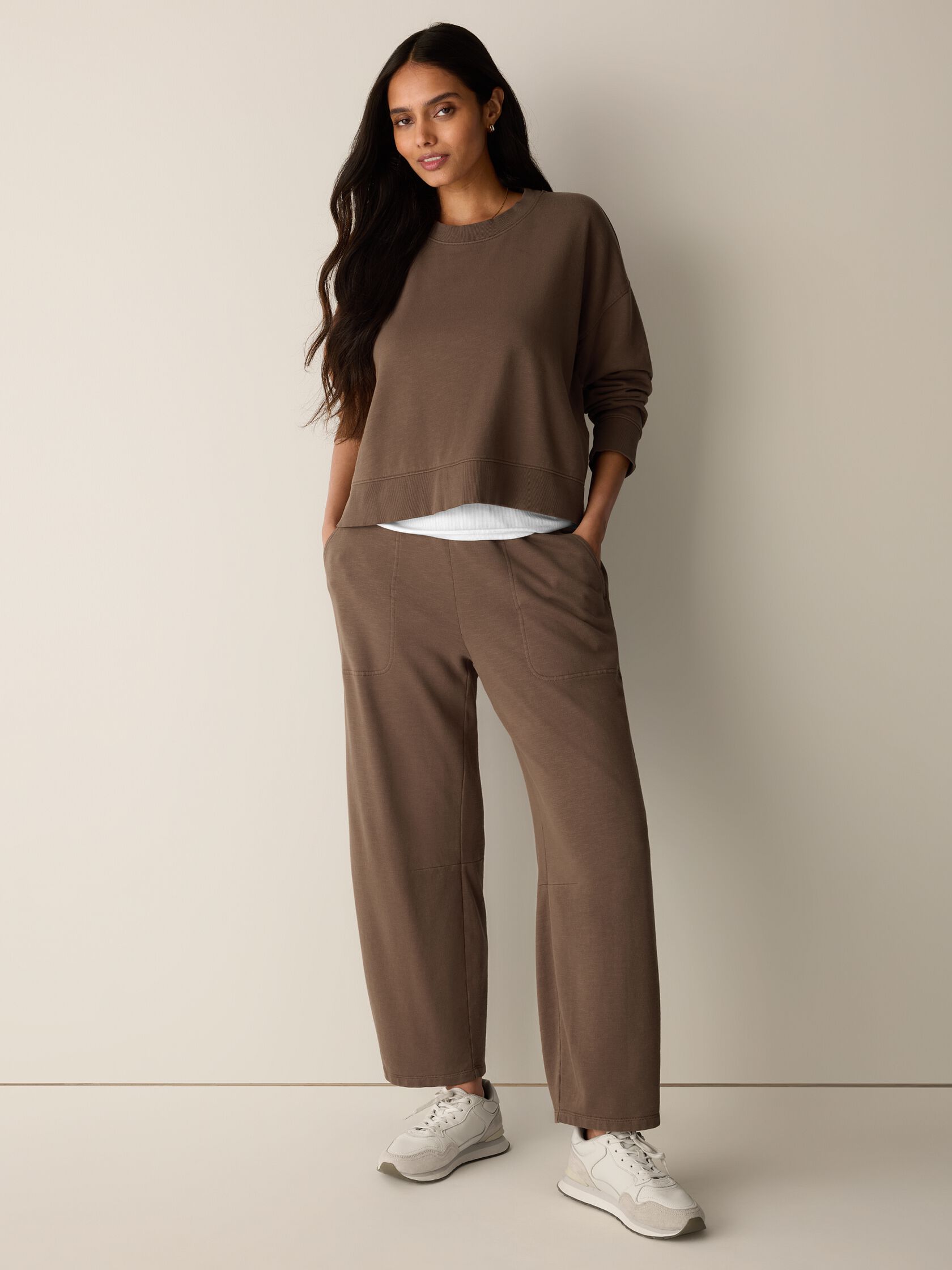 Garment-Dyed Organic Cotton Terry Arch Pant