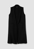 Lightweight Boiled Wool Shawl Collar Vest in Regenerative Wool