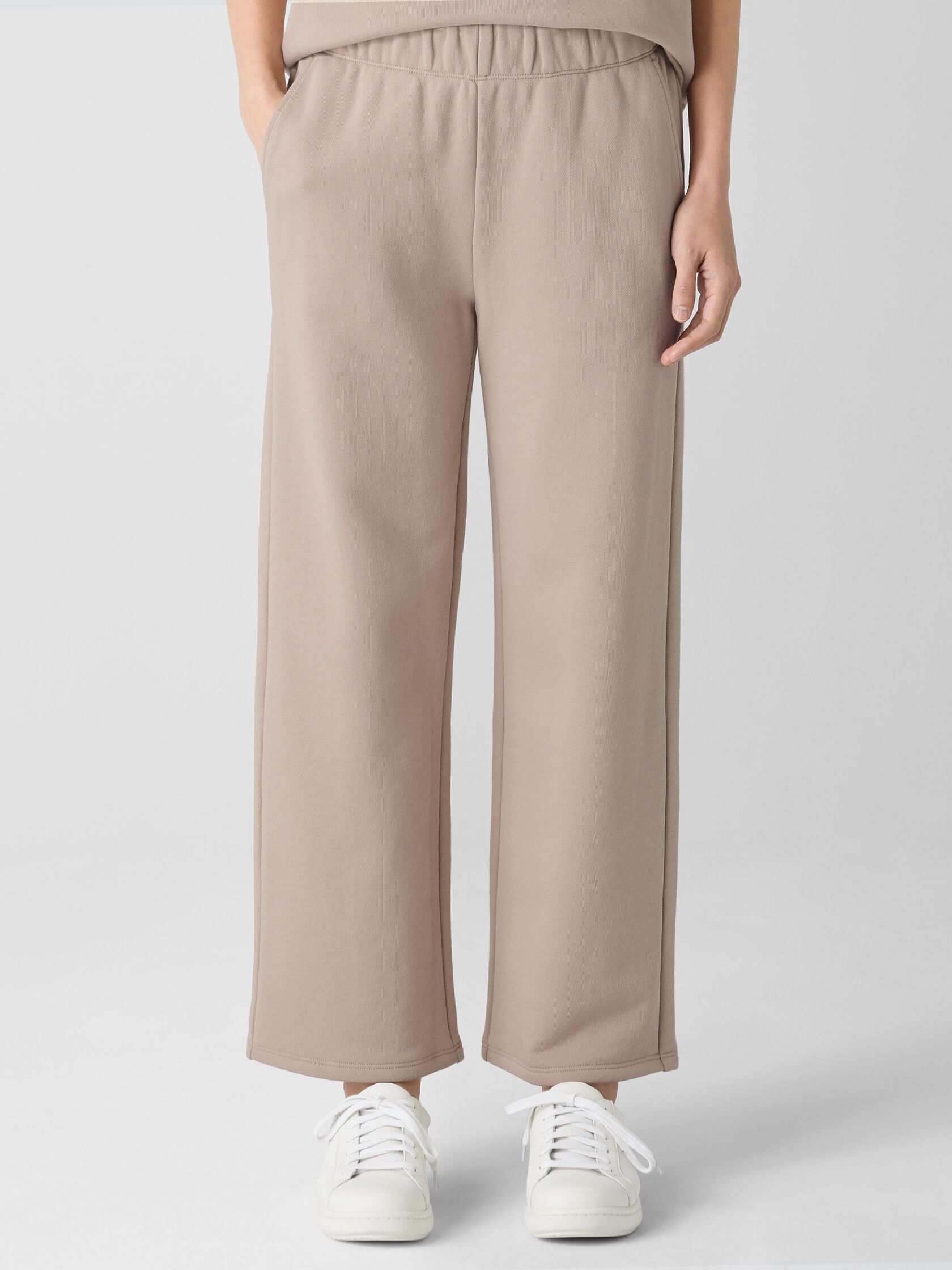 Organic Cotton French Terry Straight Pant