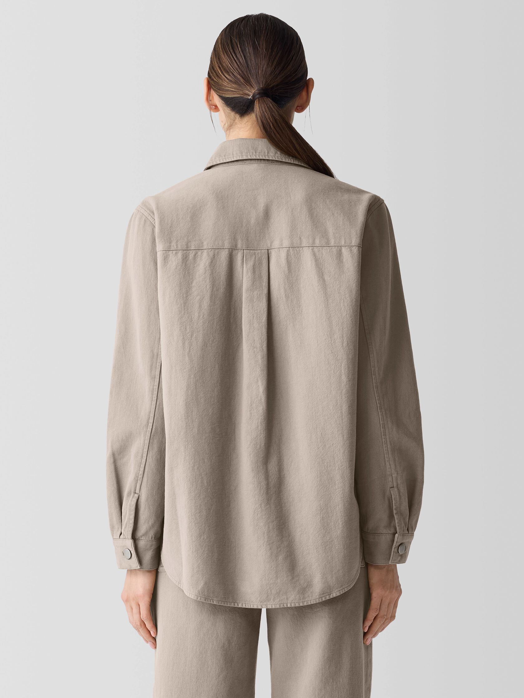 Garment-Dyed Utility Organic Cotton Shirt Jacket