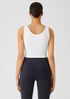 Pima Cotton Stretch Jersey Cropped Tank