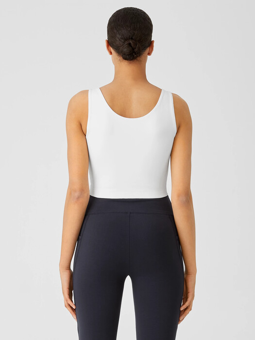Pima Cotton Stretch Jersey Cropped Tank