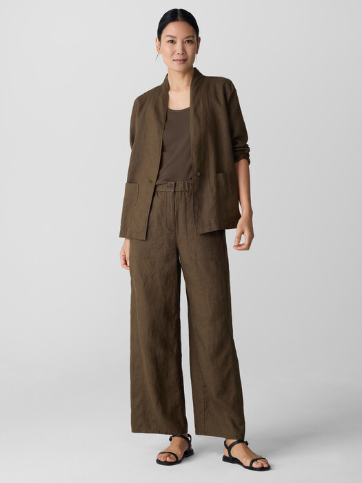 Organic Linen Wide-Leg Trouser Pant