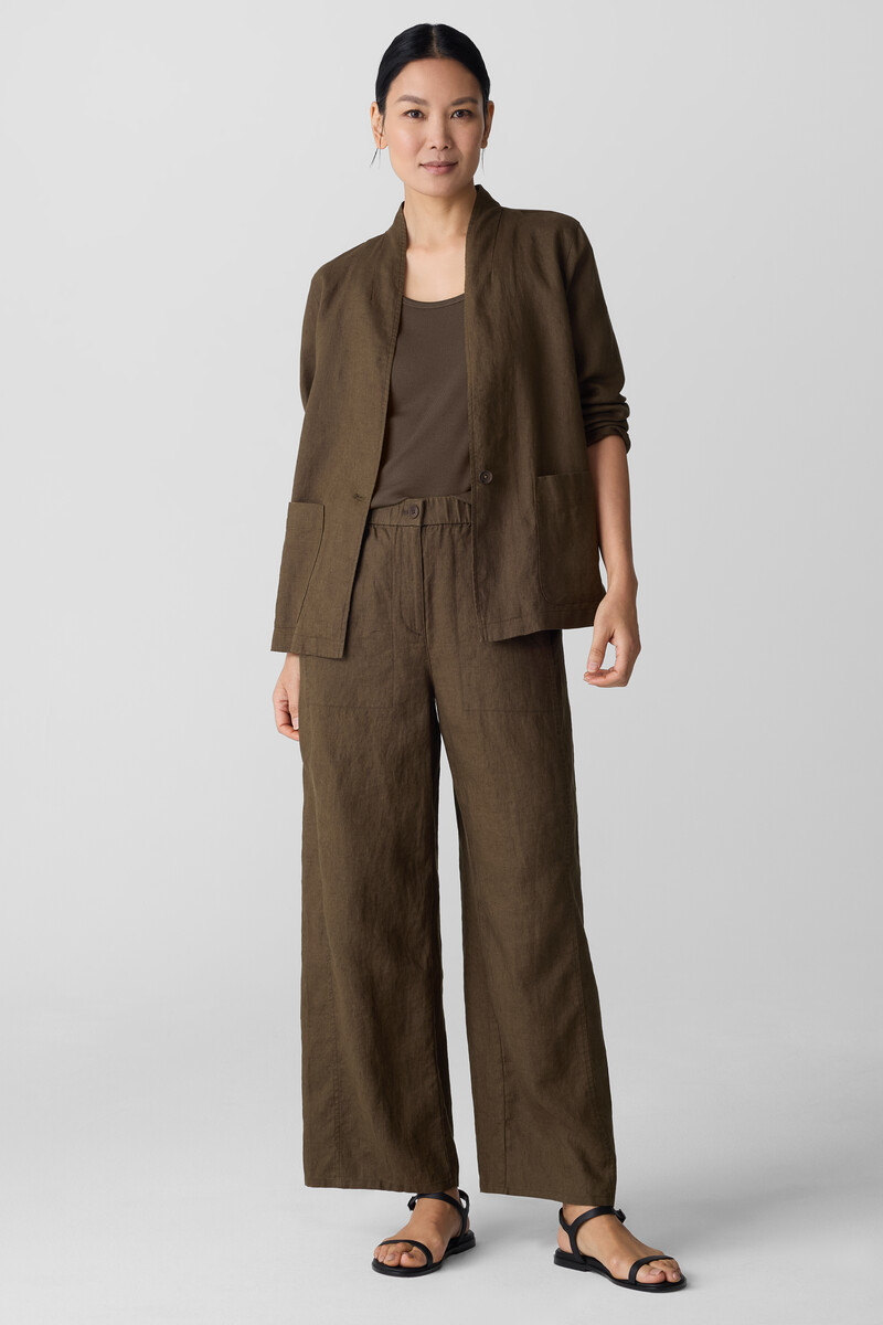 Organic Linen Wide-Leg Trouser Pant Organic Linen Wide-Leg Trouser Pant