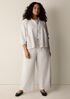 Organic Cotton Pucker Check Wide-Leg Pant
