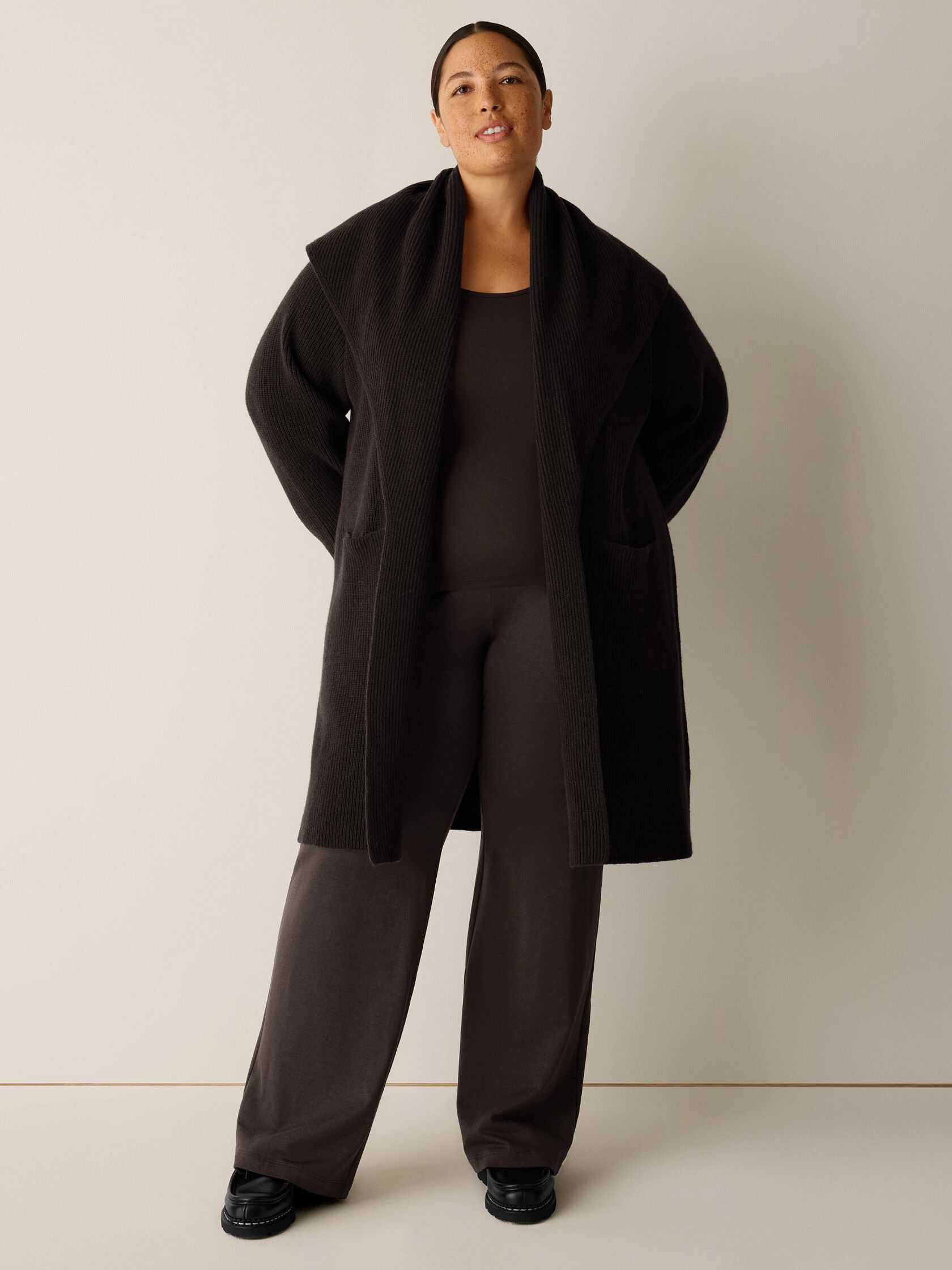 Recycled Wool Cashmere Shawl Cardigan