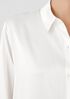 Stretch Silk Charmeuse Classic Collar Shirt