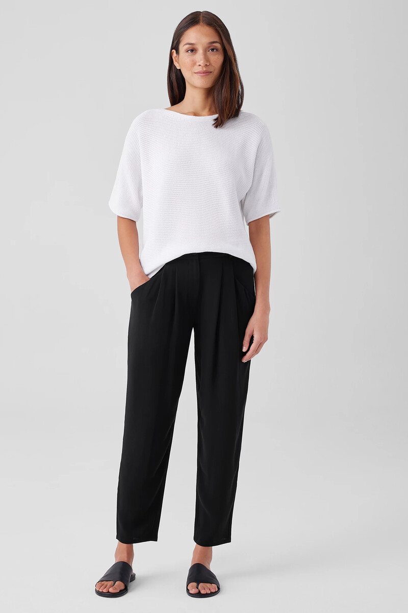 Silk Georgette Crepe Carrot Pant Silk Georgette Crepe Carrot Pant