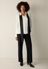 Silk Georgette Crepe Classic Collar Shirt