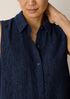 Woven Pliss&eacute; Sleeveless Shirt